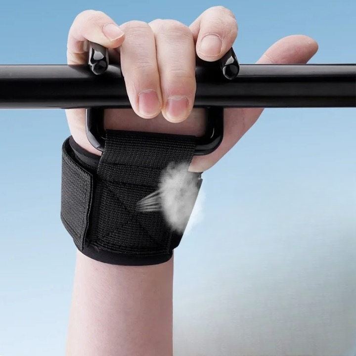 Crochets de Force et Sangles de Poignet – Aide à la Traction et au Soulevé pour Entraînement Musculaire et Haltérophilie